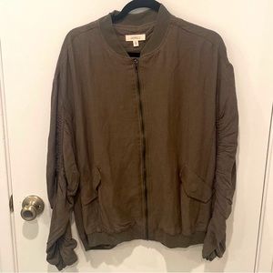 Olive Green Bomber Jacket
